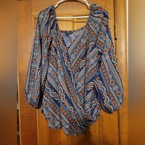 Like New Bloomchick Bandana print blouse